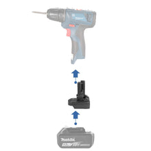 Load image into Gallery viewer, Makita 18V to Bosch 12V Battery Adapter