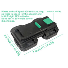 Load image into Gallery viewer, RIDGID 18V to Ryobi 40V Battery Adapter