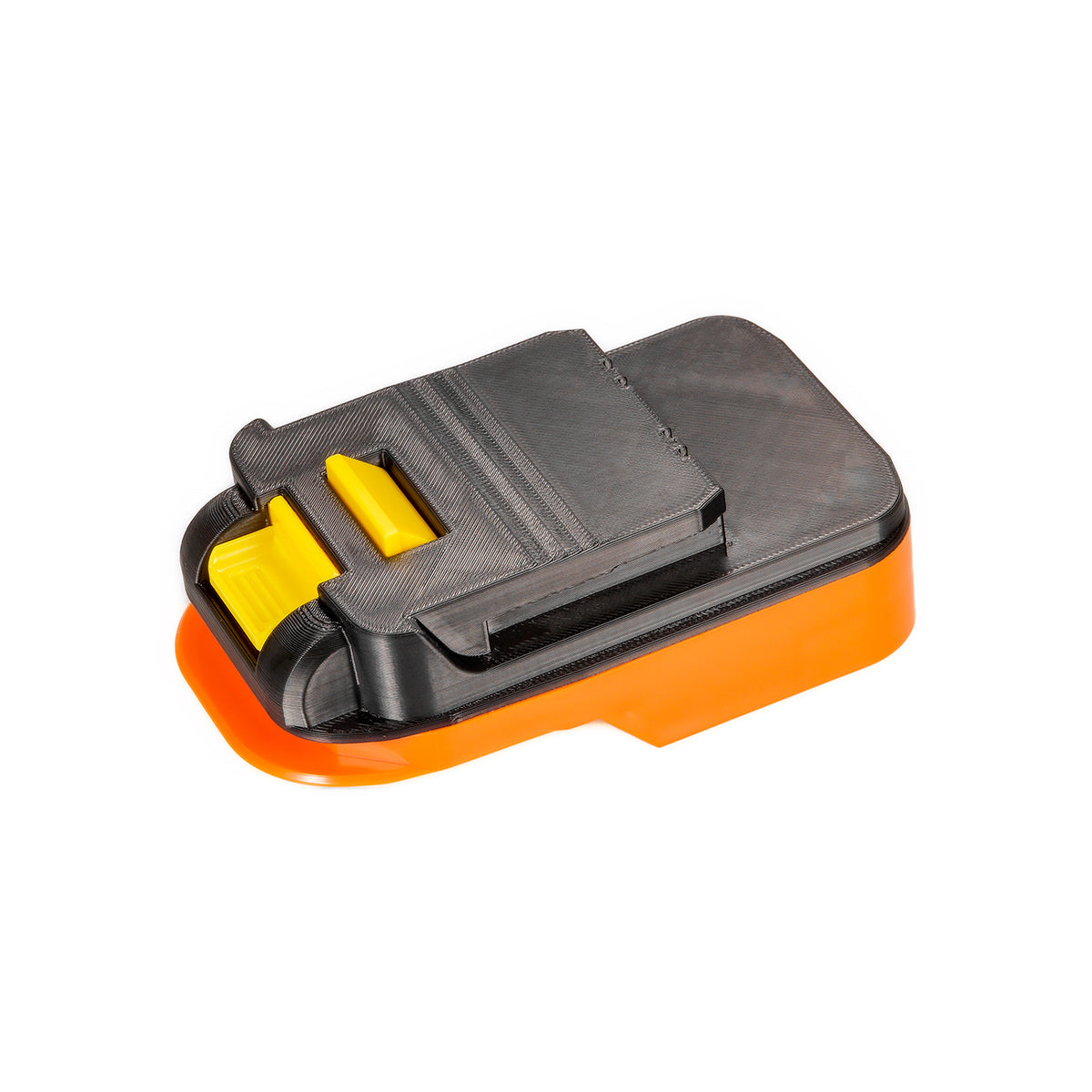AEG 18V to Chicago Electric 18V battery adapter - Chicago Electric tool-side connection with two terminal slots and a molded