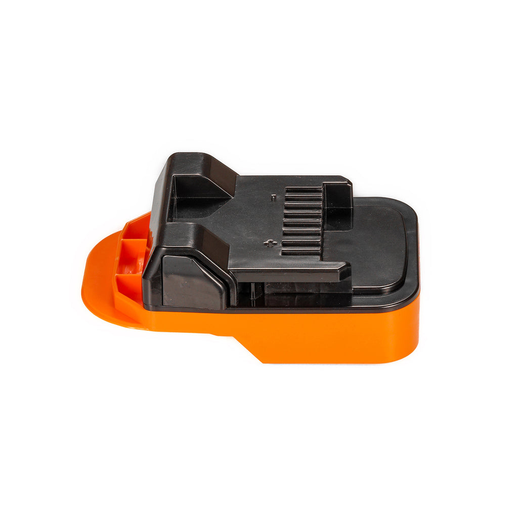 AEG 18V to Hikoki 18V battery adapter - Hikoki tool-side connection, terminal slots and + and - marks