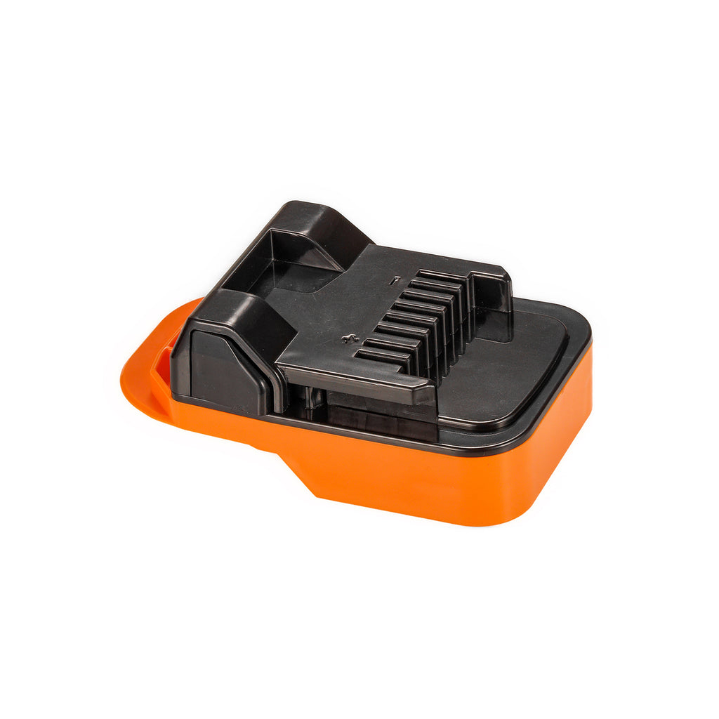 AEG 18V to Hikoki 18V battery adapter - Hikoki tool-side connection, terminal slots and + and - marks