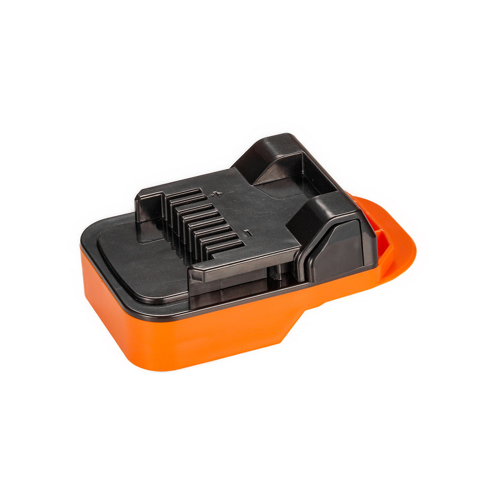 AEG 18V to Hikoki 18V battery adapter - Hikoki tool-side connection, terminal slots and + and - marks