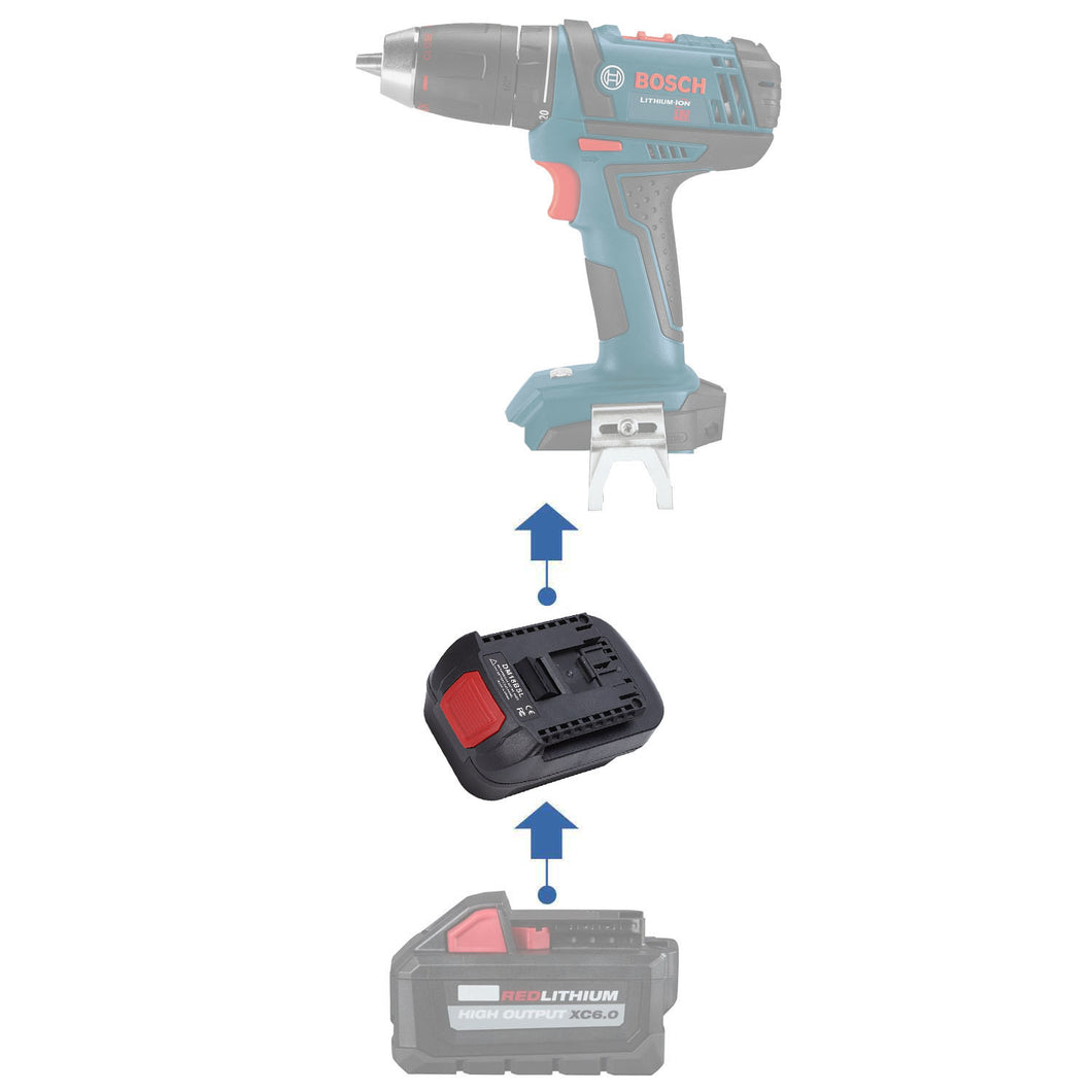 Milwaukee 18V to Bosch (Blue) 18V Battery Adapter