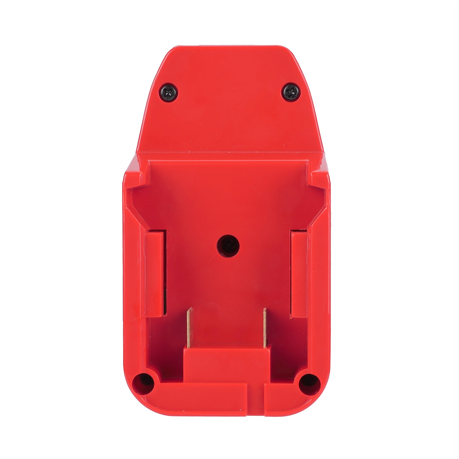 Milwaukee M18 to Craftsman 20V battery adapter - battery-side connection with twin copper blades and mounting screws