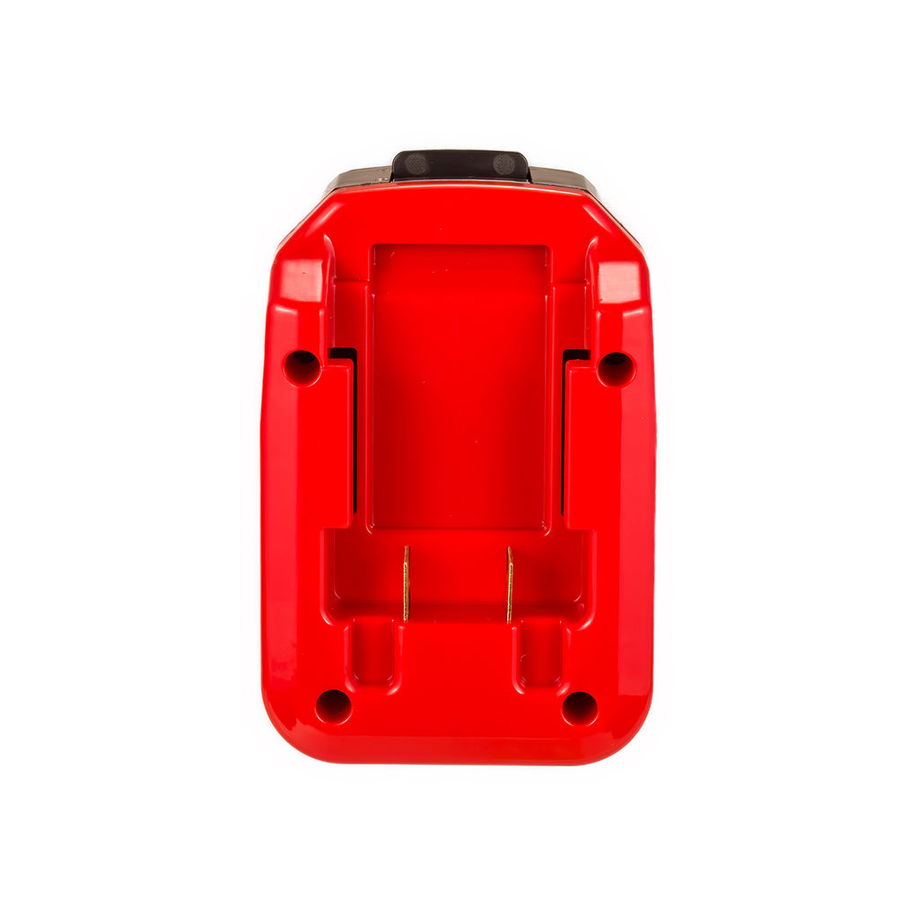 Black and Decker 20V to Porter Cable 18V Ni-Cd battery adapter - plan view of the battery-side connection with twin copper