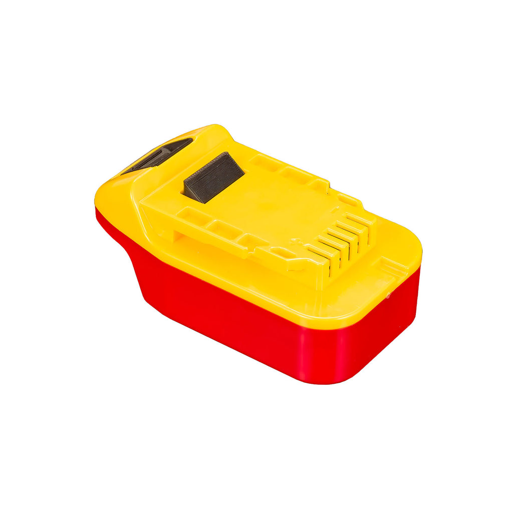 Black and Decker 20V to Hercules 20V battery adapter - Hercules tool-side connection, yellow face over the red base