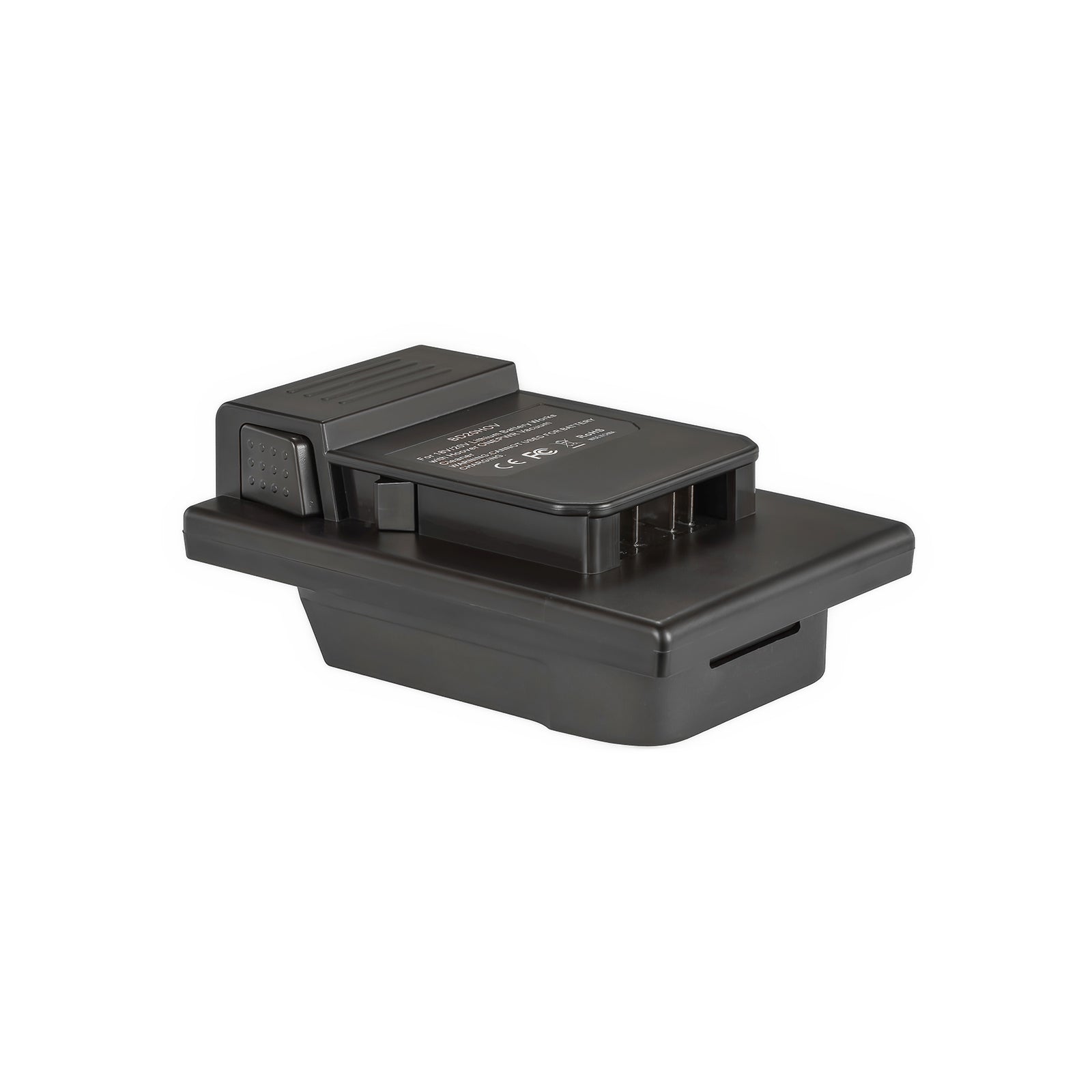 Black and Decker 20V to Hoover 20V ONEPWR battery adapter - Hoover tool-side connection, copper contacts on the raised block