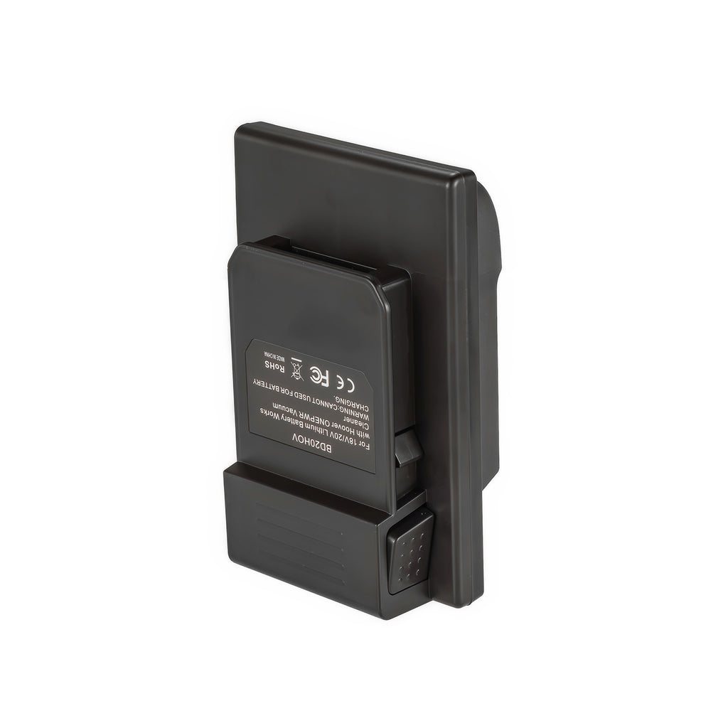 Black and Decker 20V to Hoover 20V ONEPWR battery adapter - Hoover tool-side connection, raised contact block, release catch