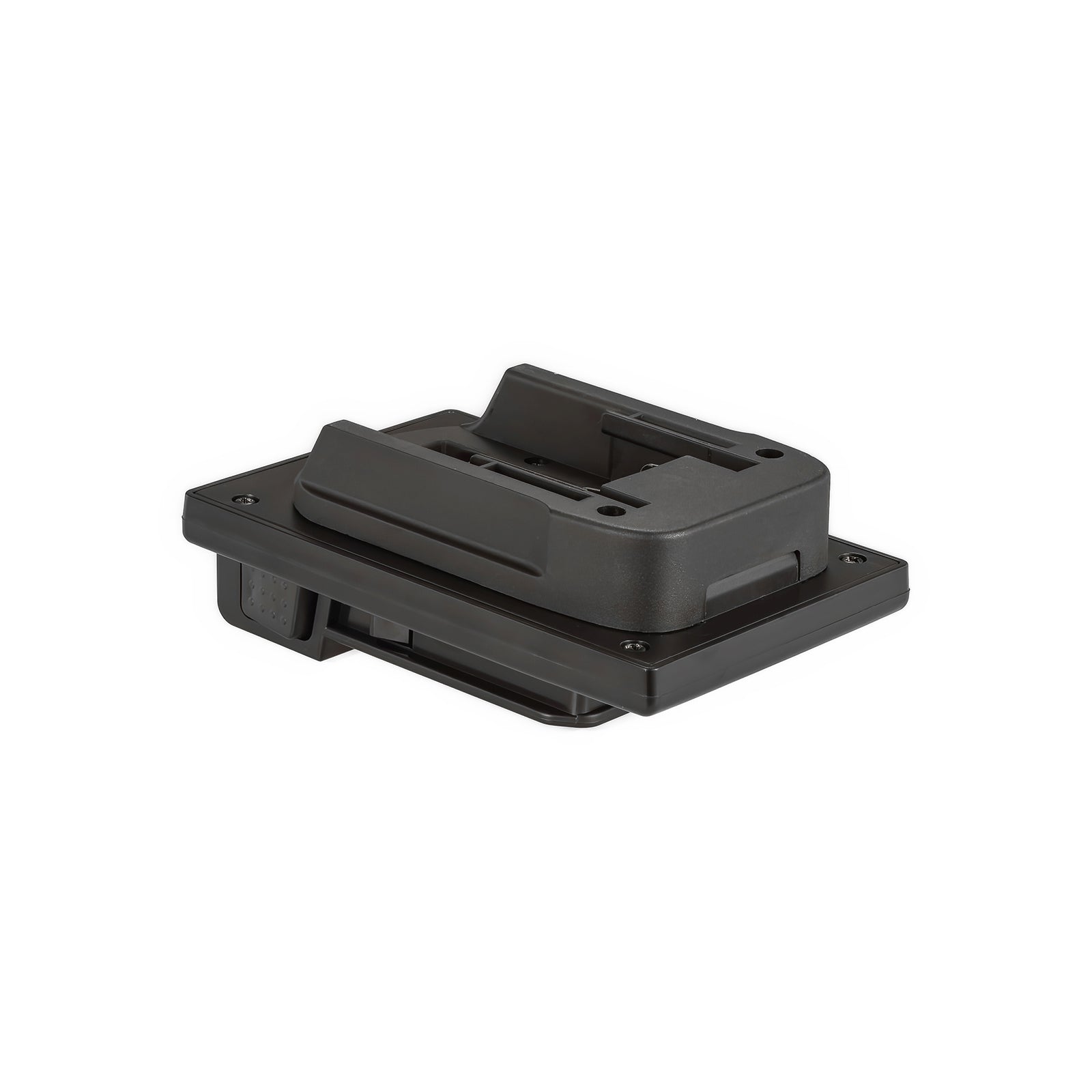 Black and Decker 20V to Hoover 20V ONEPWR battery adapter - battery-side connection, rail channel with copper terminal blades