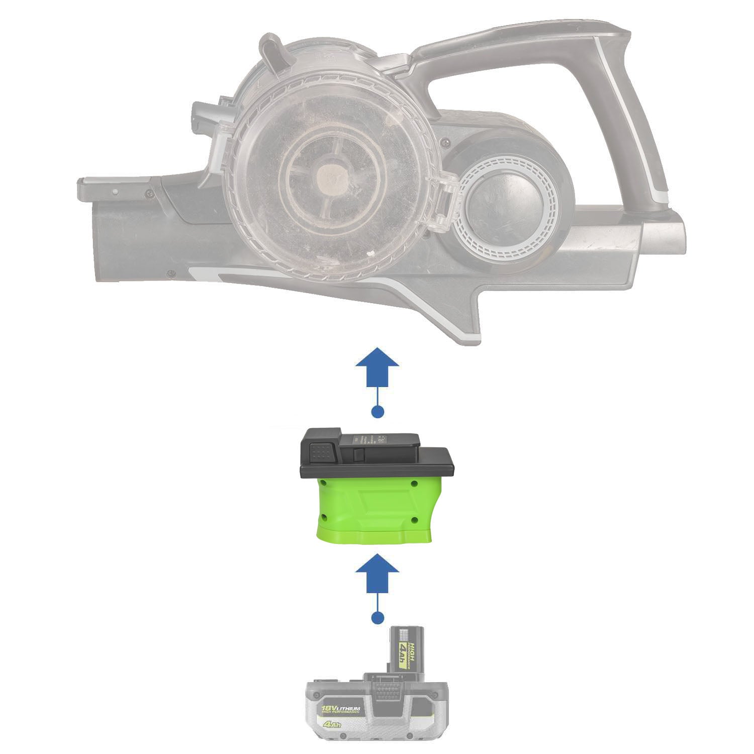 Ryobi 18V to Hoover 20V ONEPWR Battery Adapter