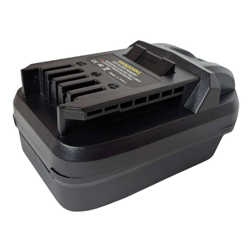 Craftsman 20V to SKIL 20V PWR CORE battery adapter - SKIL tool-side connection with five contact slots and vent slots