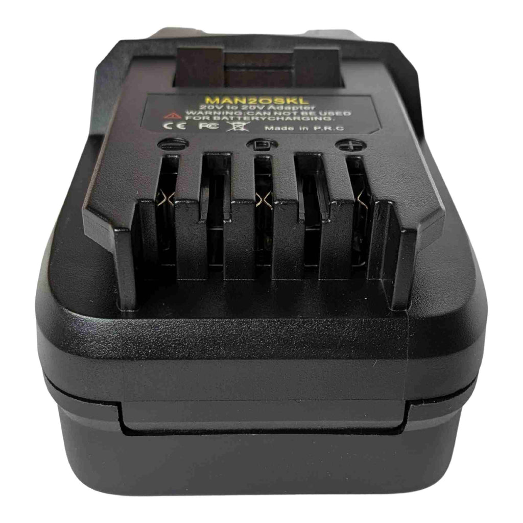 Craftsman 20V to SKIL 20V PWR CORE battery adapter - SKIL tool-side connection head-on