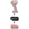 Craftsman 20V to SKIL 20V PWR CORE battery adapter - compatibility diagram showing battery, adapter and impact wrench