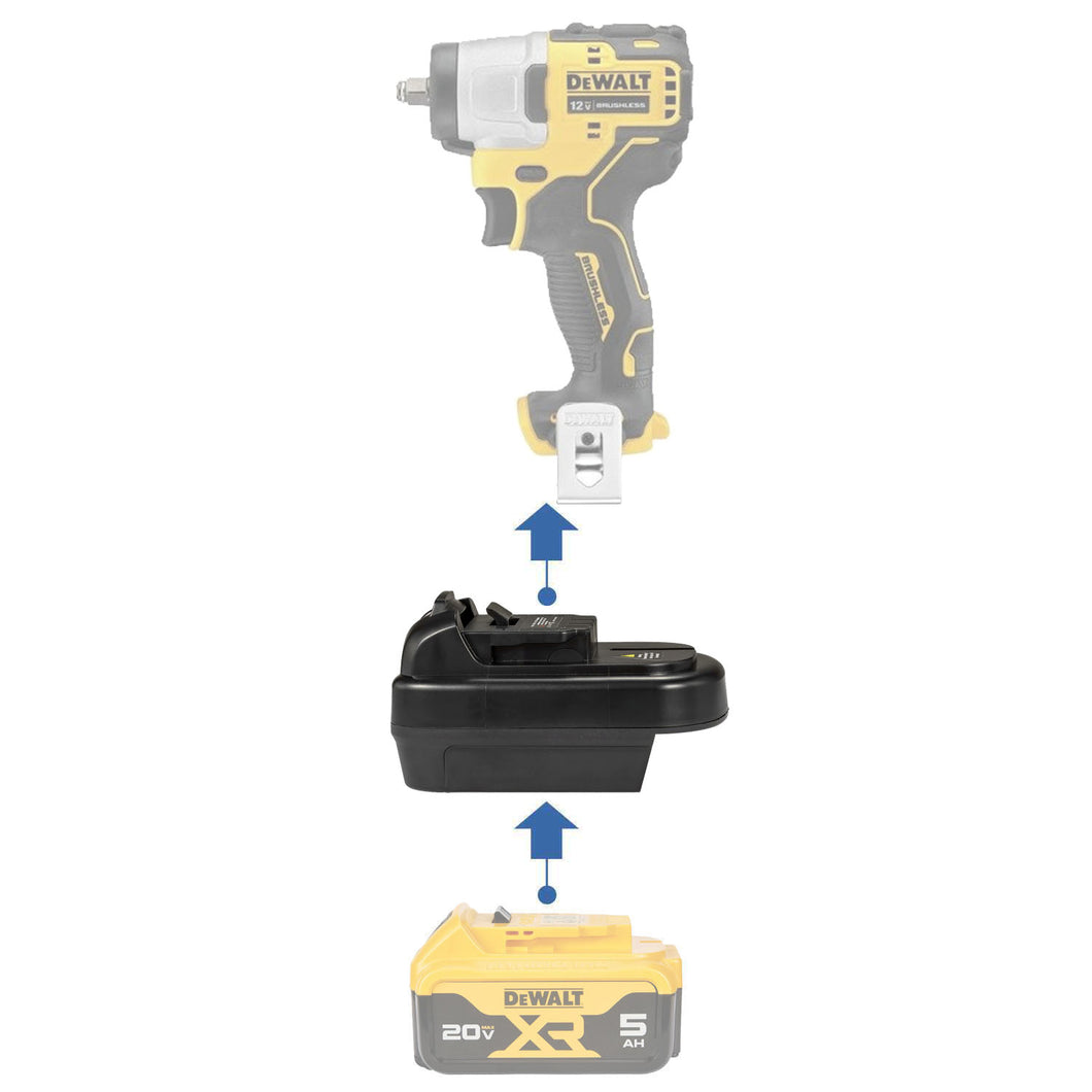 DeWalt 20V to DeWalt 12V Battery Adapter
