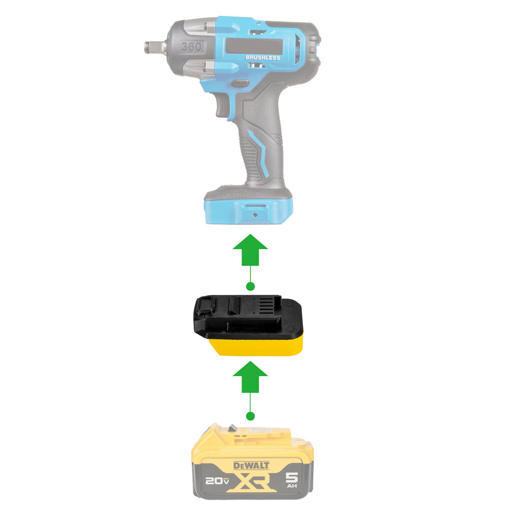 DeWalt 20V to Mastercraft 20V (Blue) Battery Adapter