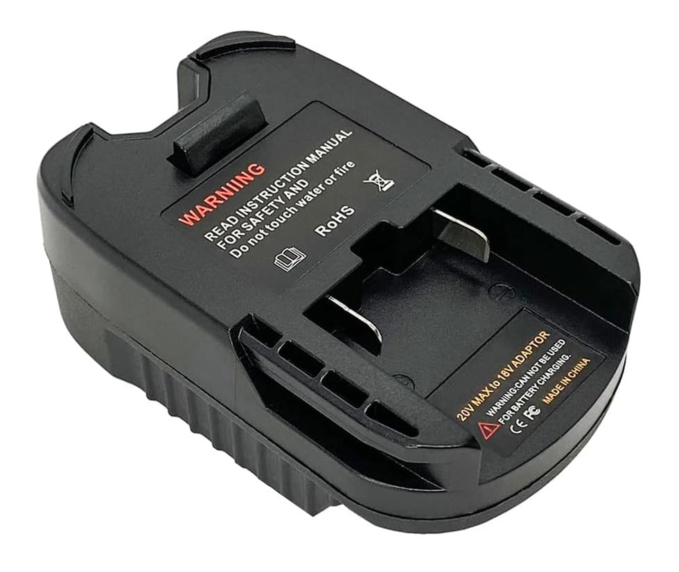 Makita 18V LXT to RIDGID 18V battery adapter - tool-side channel and contacts from the opposite side