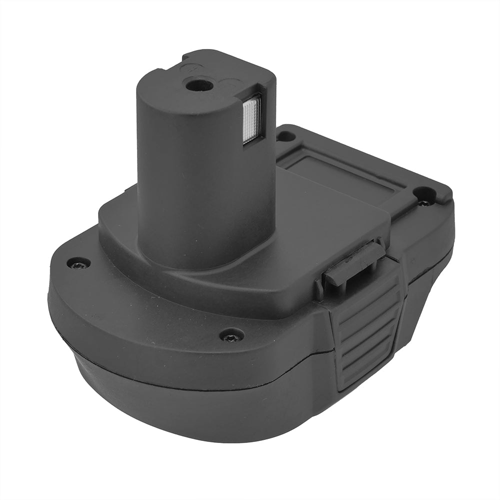 Makita 18V LXT to Ryobi 18V ONE+ battery adapter - Ryobi post, rounded body seen from the opposite side