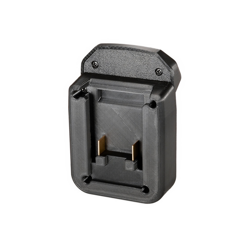 Mastercraft 20V (PWRPOD / Blue) to Makita 18V LXT battery adapter - battery-side connection with twin copper blades