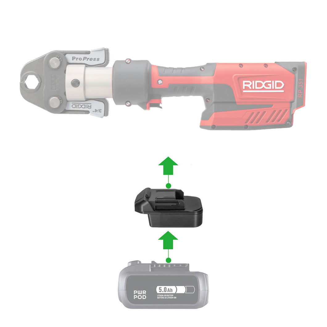 Mastercraft 20V (Blue) to RIDGID RED 18V Battery Adapter