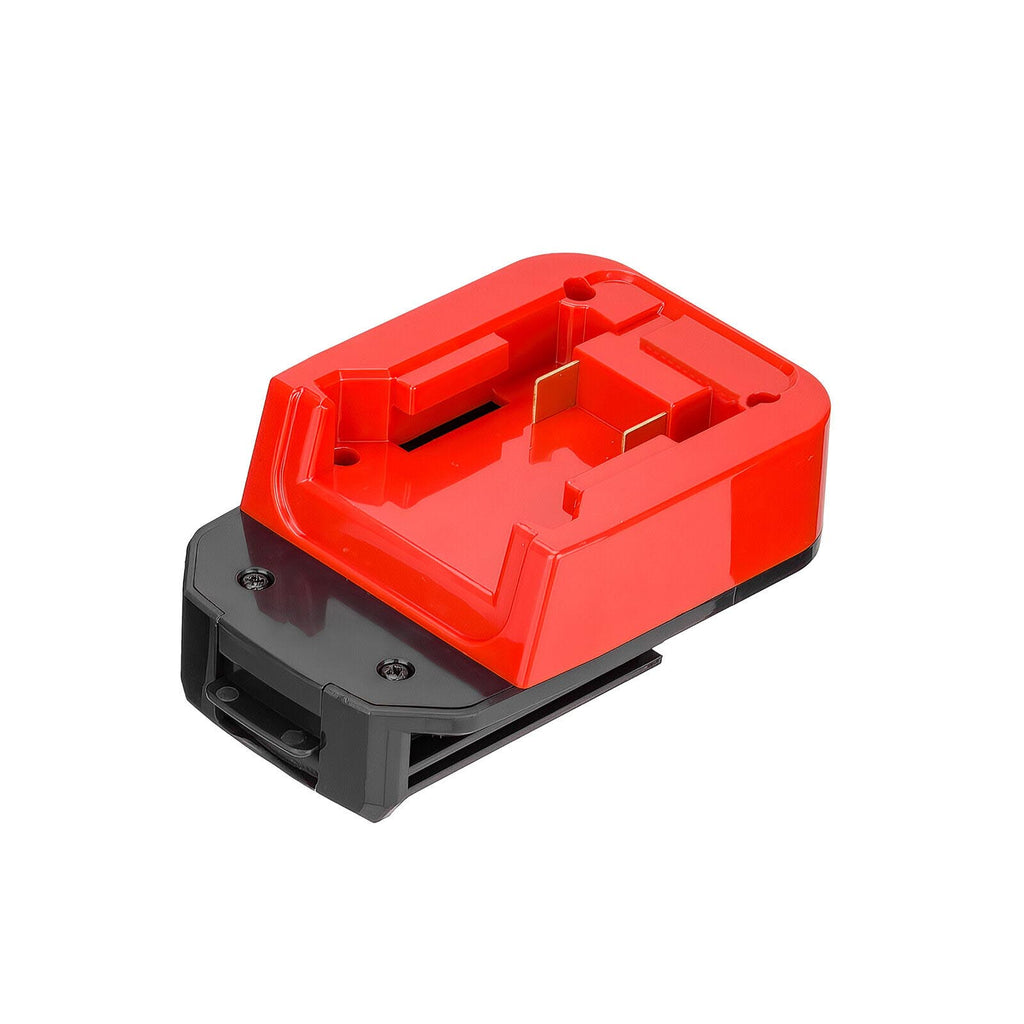 Milwaukee M18 to Porter Cable 18V Ni-Cd battery adapter - Milwaukee battery-side connection with copper contacts