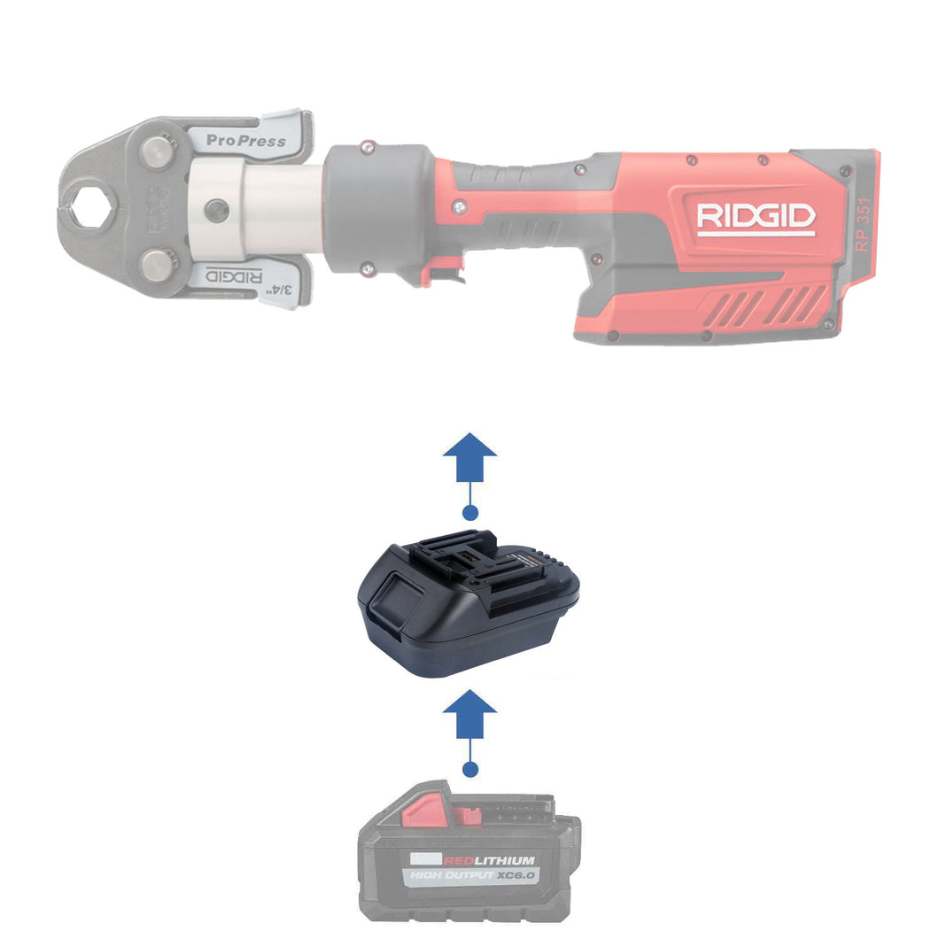 Milwaukee 18V to RIDGID RED 18V Battery Adapter