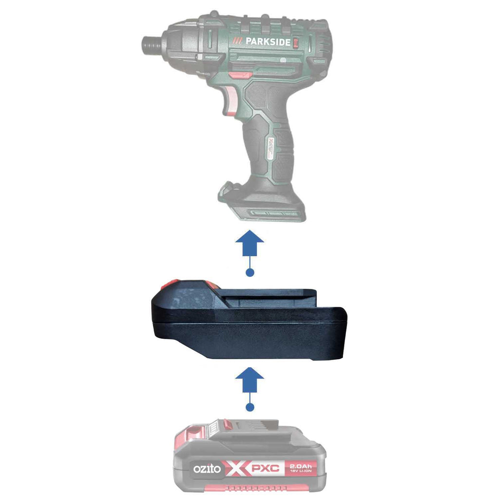 Ozito PXC 18V to Parkside X20V Battery Adapter