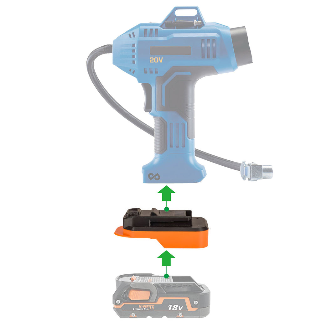 RIDGID 18V to Mastercraft 20V (Blue) Battery Adapter