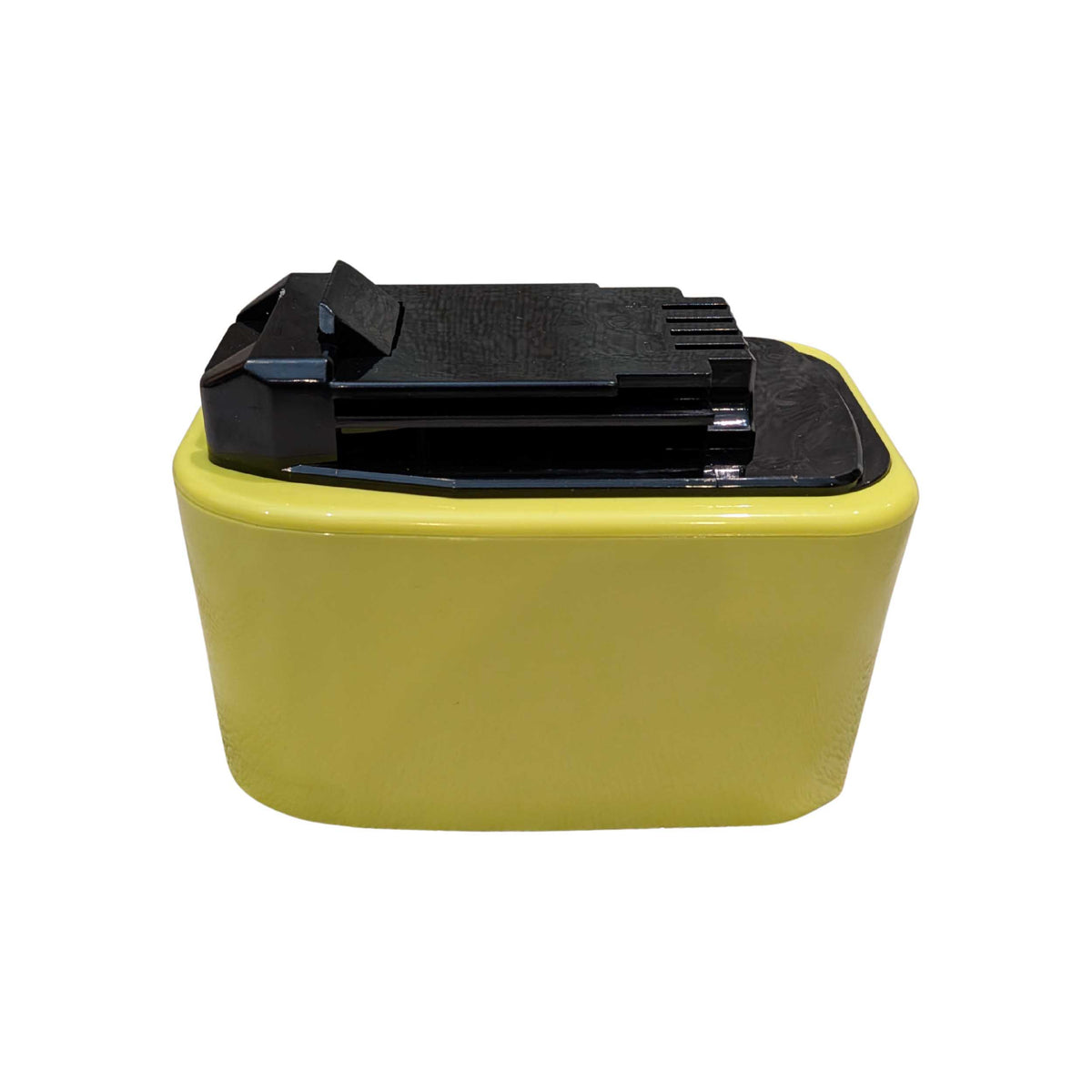 Ryobi 18V ONE+ to Black and Decker 20V battery adapter - side view showing the tool-side connection and stepped terminal comb