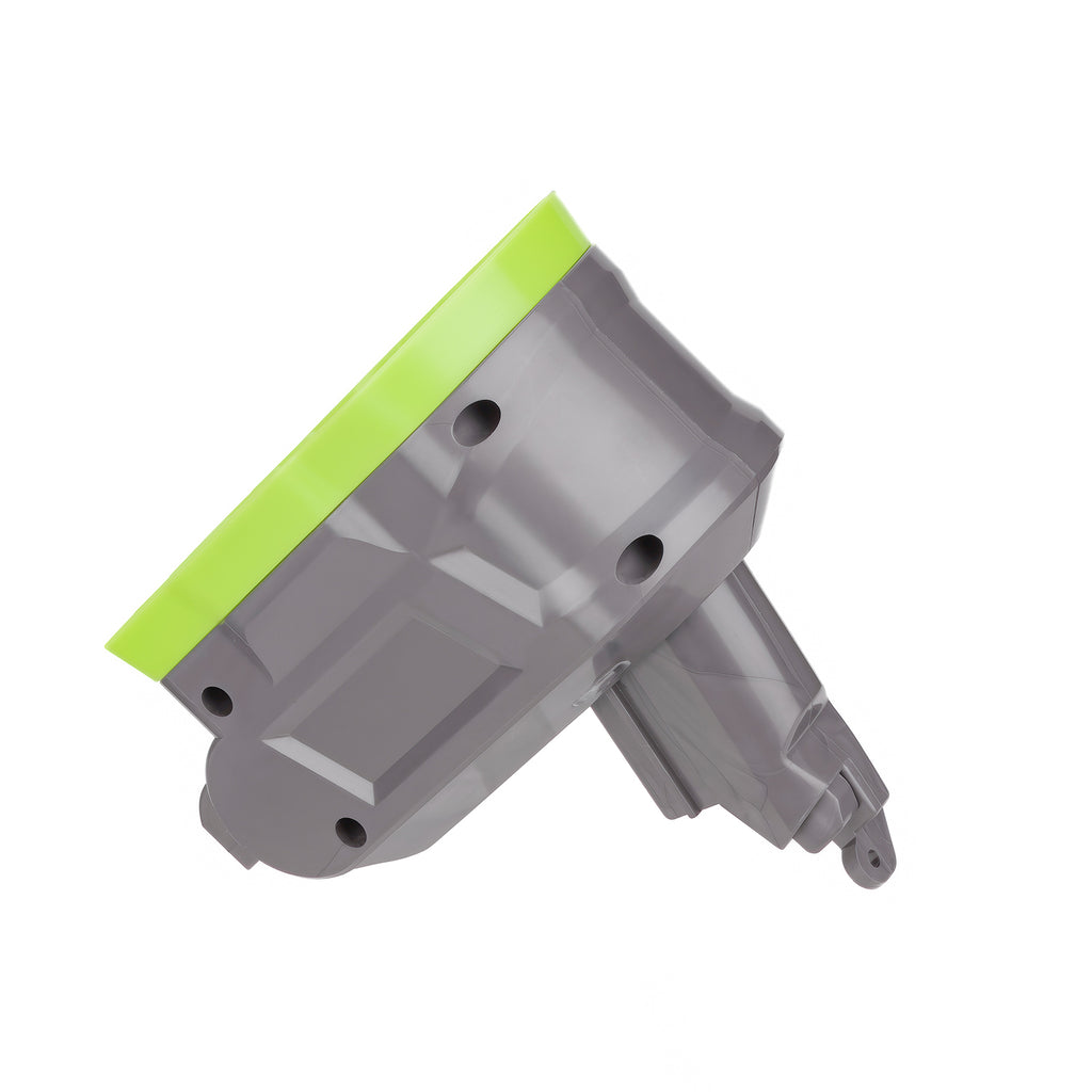 Ryobi 18V ONE+ to Dyson V6 battery adapter - view onto the base band, tool-side stem angled away