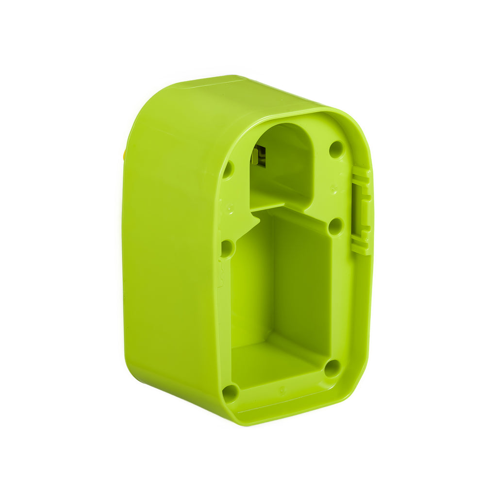 Ryobi 18V ONE+ to Hercules 20V battery adapter - battery-side connection, open receptacle, copper contact and screw holes