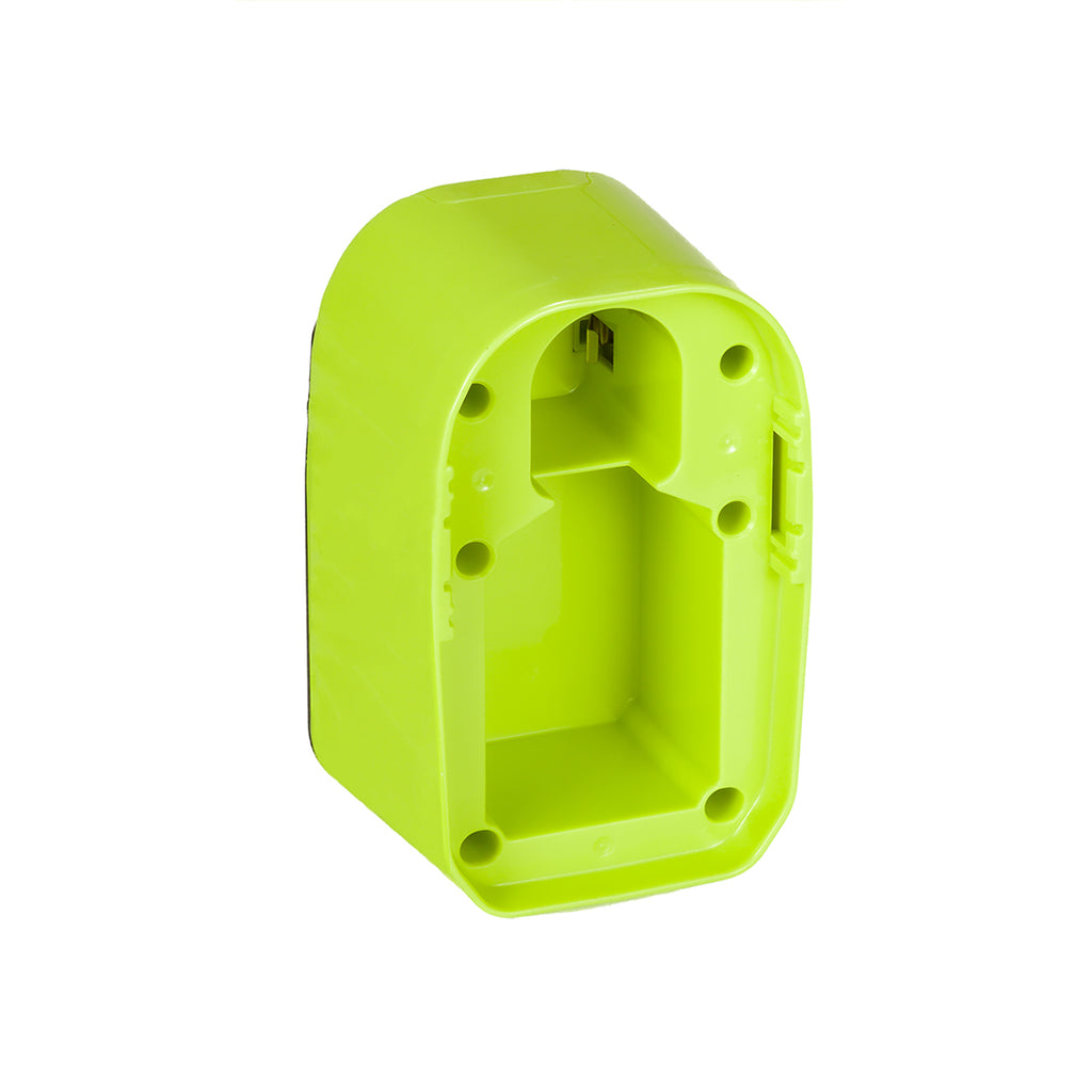 Ryobi 18V ONE+ to Mastercraft 20V (PWRPOD / Blue) battery adapter - battery-side receptacle with a copper contact, front view