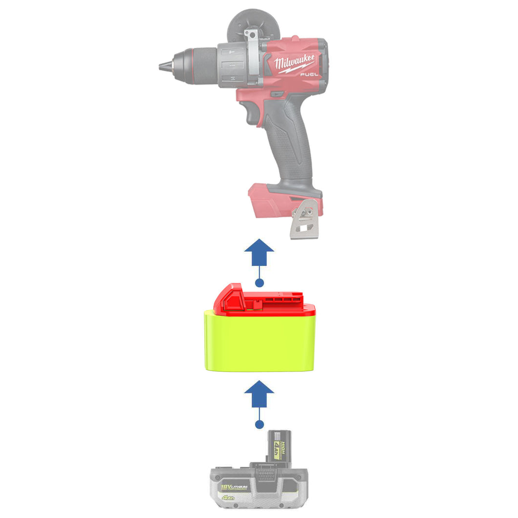 Ryobi 18V to Milwaukee 18V Battery Adapter