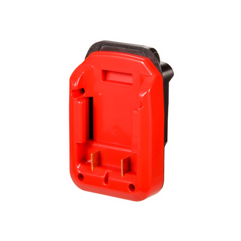 Stanley FATMAX V20 to Chicago Electric 18V battery adapter - battery-side connection, twin copper terminal blades and rails