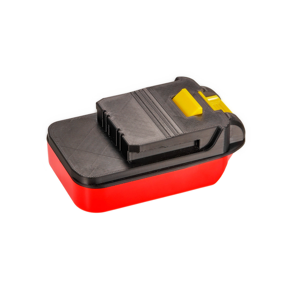 Stanley FATMAX V20 to Chicago Electric 18V battery adapter - tool-side connection, four terminal slots in the raised stem