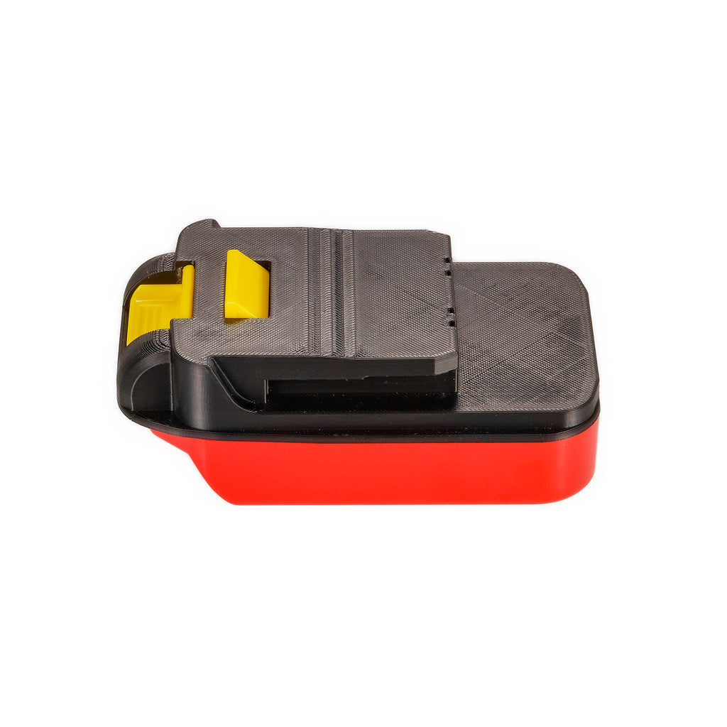 Stanley FATMAX V20 to Chicago Electric 18V battery adapter - tool-side connection, four terminal slots in the raised stem