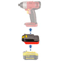 Stanley FATMAX V20 to Chicago Electric 18V battery adapter - compatibility diagram showing battery, adapter and impact driver