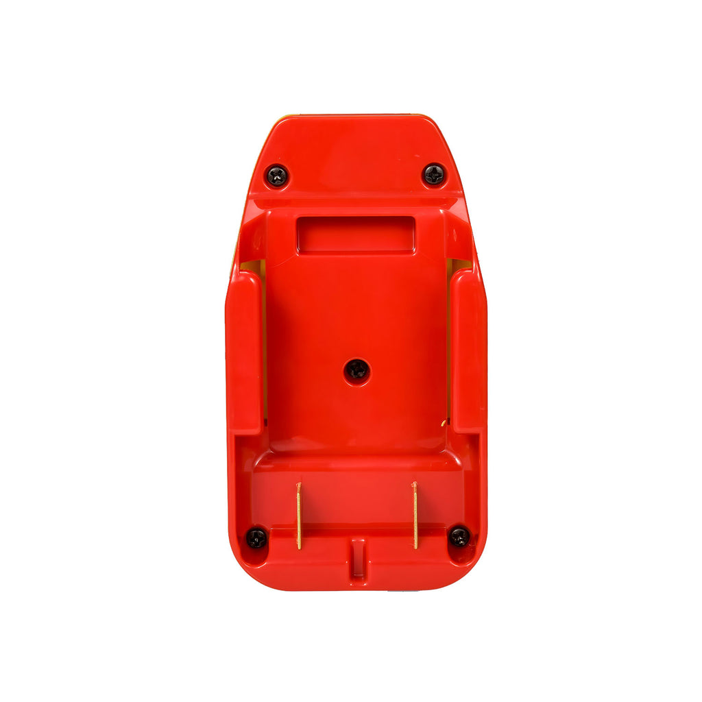 Stanley V20 to Hercules 20V battery adapter - battery-side connection square on, twin copper blades, T-rail channel