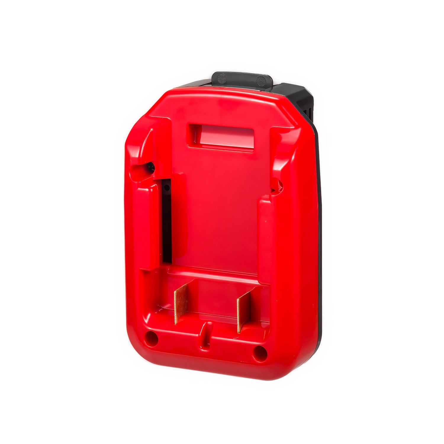 Stanley V20 to Porter Cable 18V Ni-Cd battery adapter - battery-side connection square on, twin copper blades