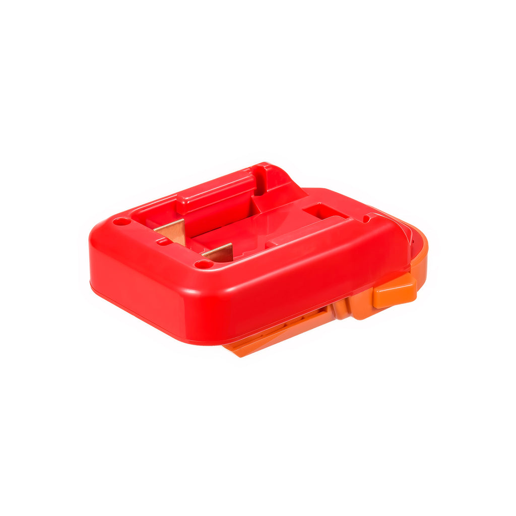 Stanley V20 to RIDGID 18V battery adapter - battery-side connection uppermost, guide channel and twin copper blades