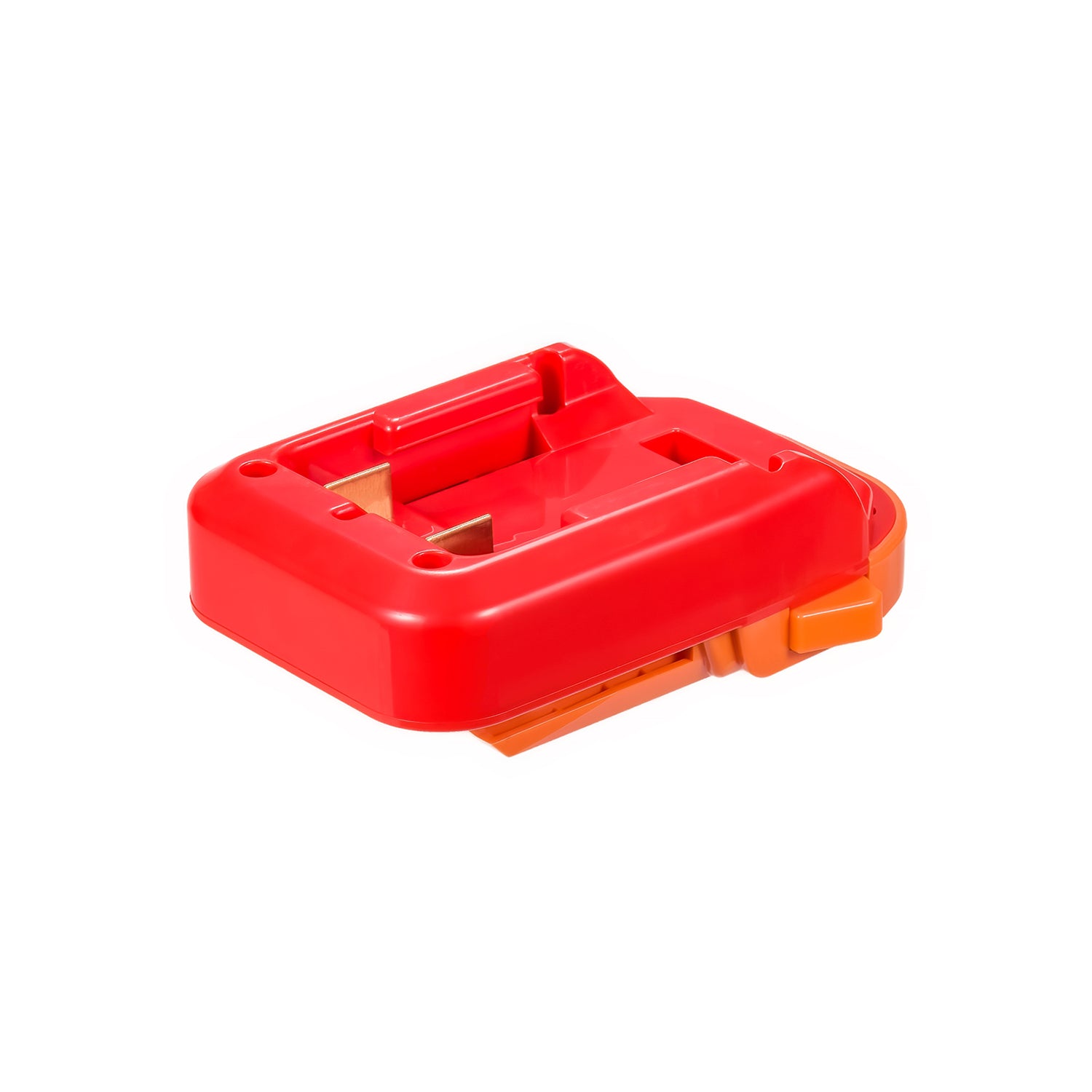 Stanley V20 to RIDGID 18V battery adapter - battery-side connection uppermost, guide channel and twin copper blades