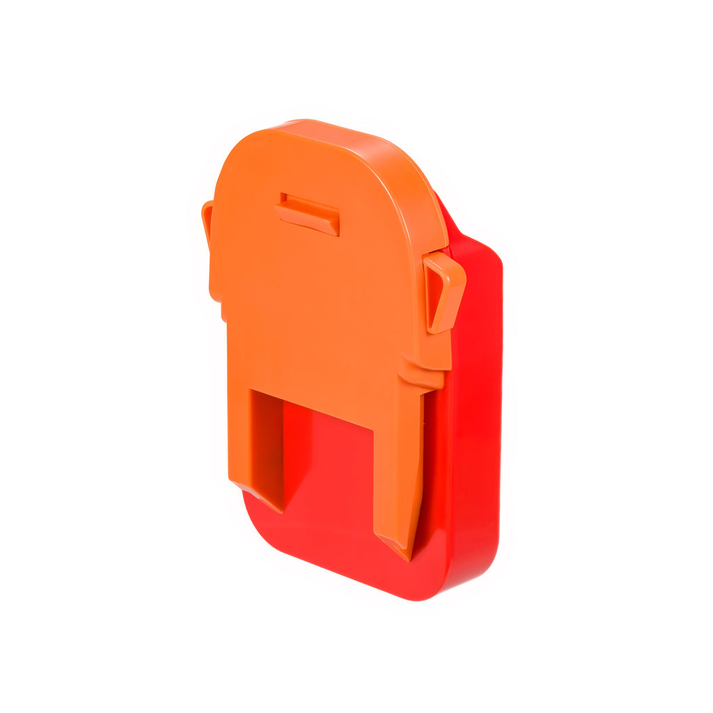 Stanley V20 to RIDGID 18V battery adapter - tool-side connection square on, raised rib and a release catch at each side