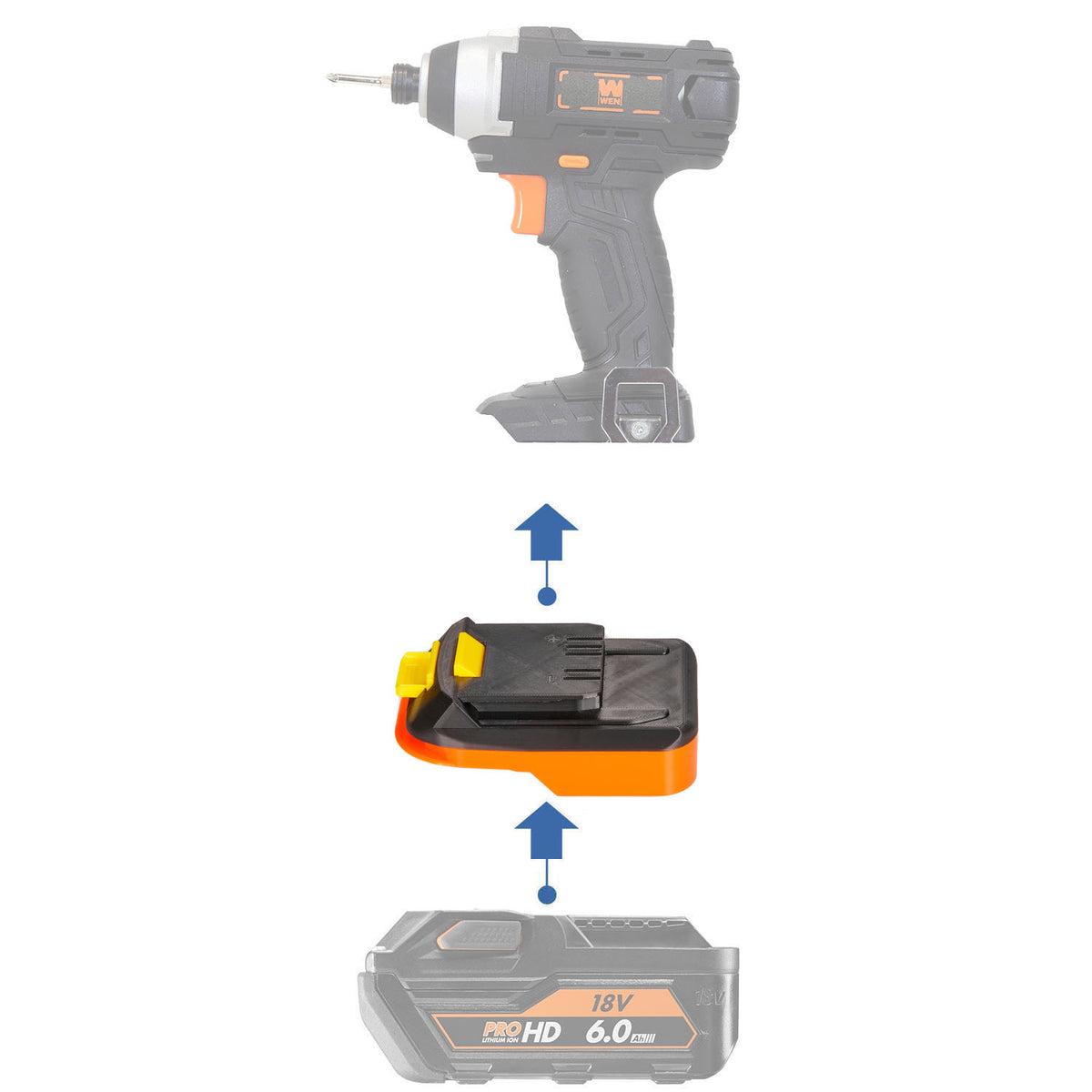 AEG 18V to WEN 20V Battery Adapter