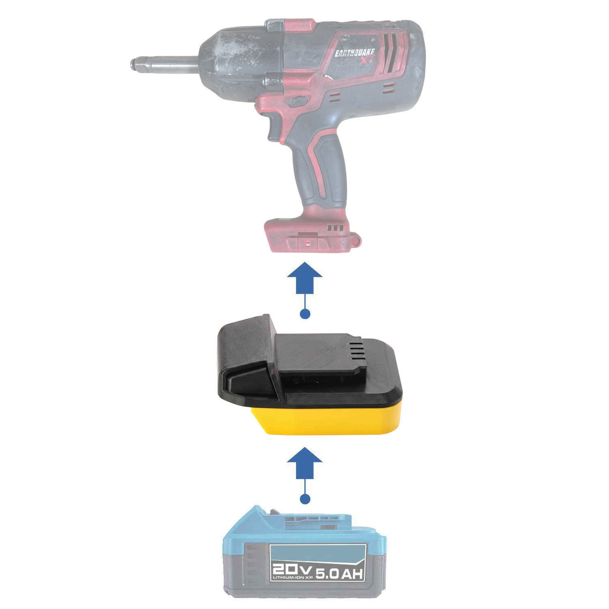 Hercules 20V to Earthquake XT 20V Battery Adapter