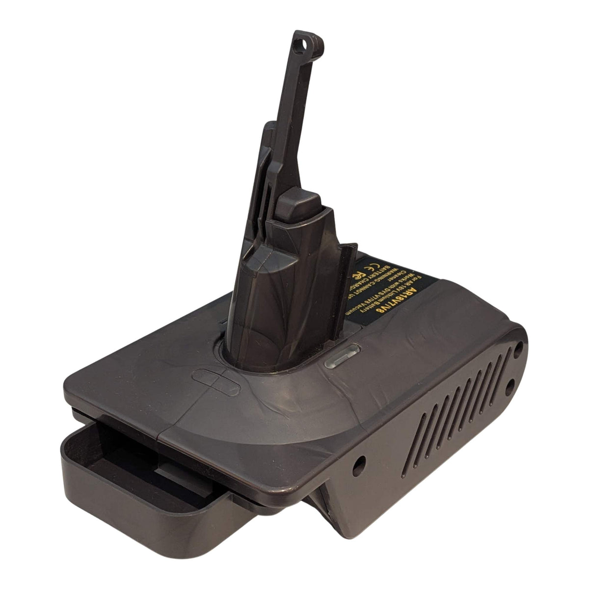 RIDGID 18V to Dyson V7 battery adapter: Adapter, Angled Top