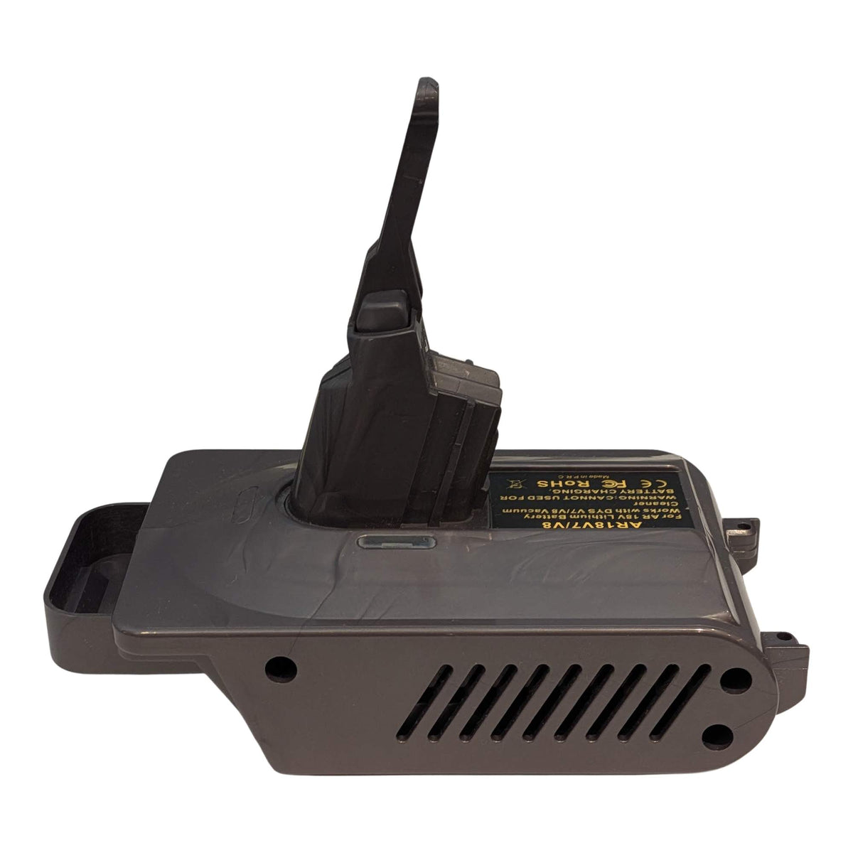 RIDGID 18V to Dyson V7 battery adapter: Adapter, Left Side