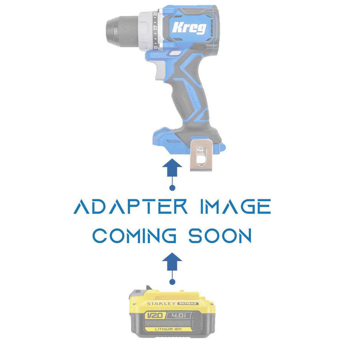 Stanley 20V to Kreg 20V Blue Ion Battery Adapter