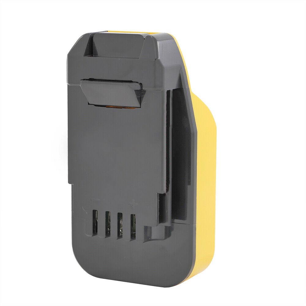 Bauer 20V to Porter Cable 20V battery adapter - tool-side connection, copper contact strip above four terminal slots