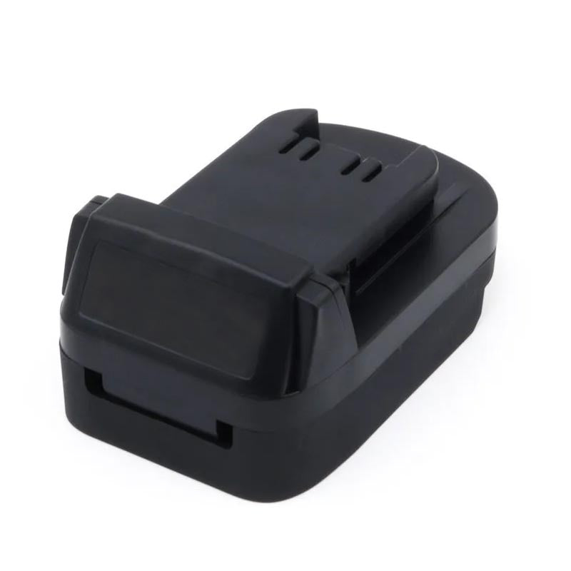 Bosch 18V GBA (Blue) to Milwaukee M18 battery adapter - Milwaukee-side rail on the plain black body