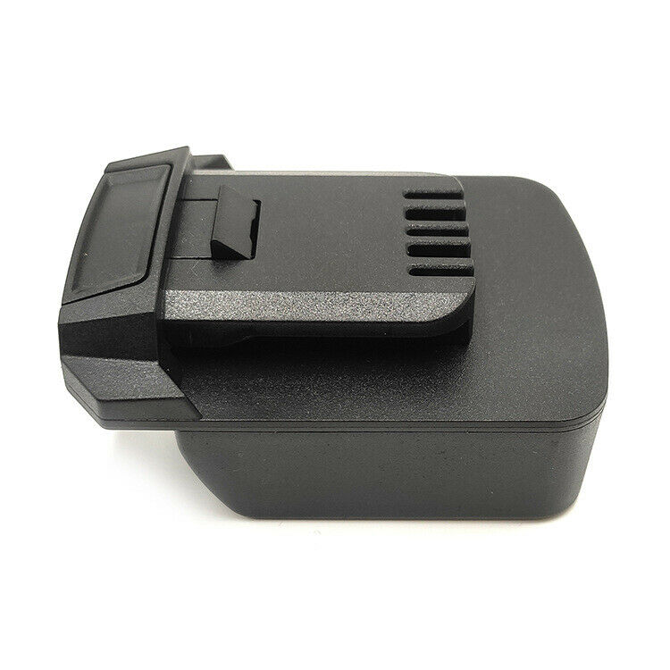 DeWalt 12V MAX to Hilti 12V battery adapter - side view of the tool-side stem with vent slots and the release latch